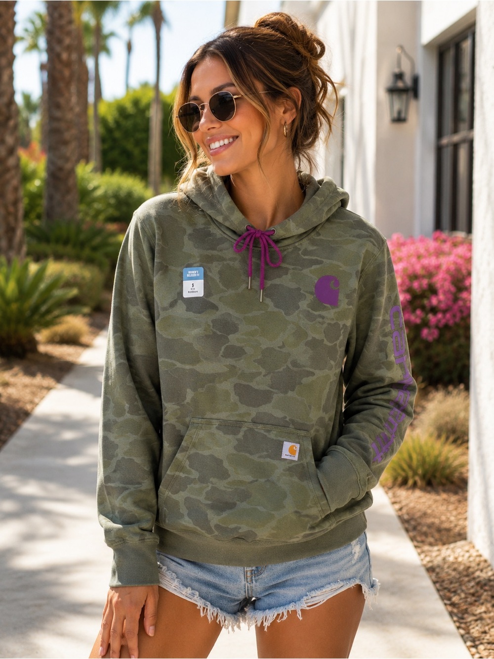 Carhartt Relaxed Fit Mid-weight Logo Sleeve Graphic Printed Sweatshirt NWT